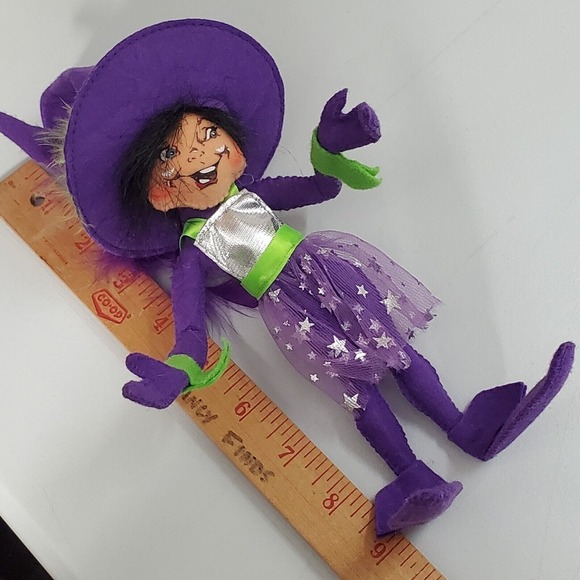 Annalee 2009 Purple Witch Elf Doll 9in Halloween Poseable Felt Decor‎ Figure - Picture 11 of 11